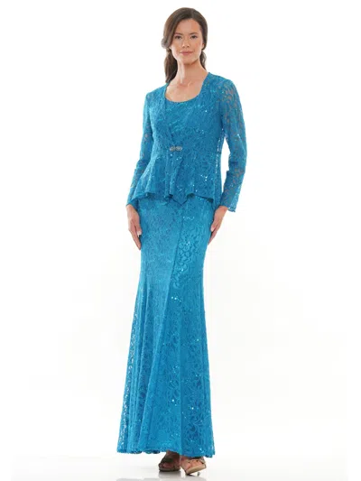 Marsoni Long Mother Of The Bride Jacket Dress 301 In Blue