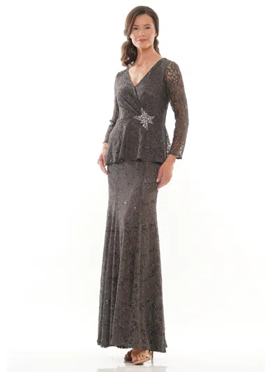 Marsoni Long Mother Of The Bride Lace Dress 306 In Gray