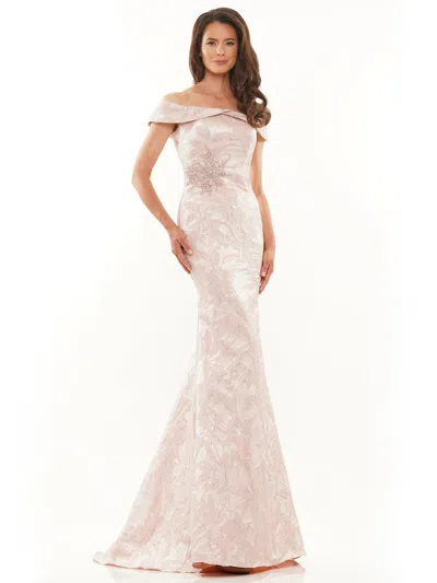 Marsoni Long Off Shoulder Formal Dress 1223 In Pink