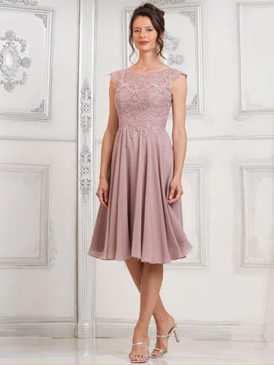Marsoni M238s Short Cocktail A Line Formal Dress In Purple