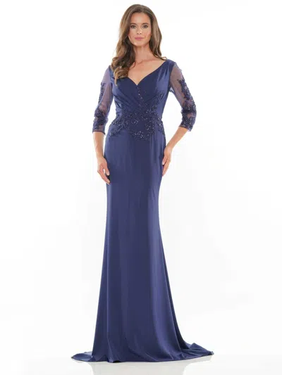 Marsoni Mother Of The Bride Formal Long Dress 1145 In Blue