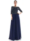 Marsoni Mother Of The Bride Long Chiffon Dress 1051 In Blue