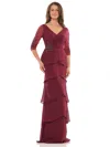 Marsoni Mother Of The Bride Long Dress 1168 In Burgundy