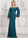 Marsoni Mv1285 Long Mother Of The Bride Formal Dress In Green