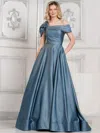 Marsoni Mv1288 Long Formal Prom A Line Dress In Blue
