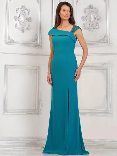 Marsoni Mv1296 Beaded Mother Of The Bride Long Formal Dress In Green
