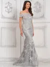 Marsoni Mv1313 Long Mermaid Formal Evening Prom Dress In Silver