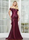 Marsoni Mv1332 Beaded Formal Long Fitted Evening Dress In Burgundy