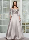 Marsoni Mv1336 Long A Line Ball Gown Formal Dress In Brown