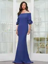 Marsoni Mv1337 Fitted Long Formal Evening Dresses In Blue