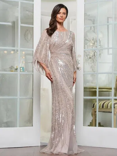 Marsoni Mv1344 Mother Of The Bride Long Formal Dress In Gold