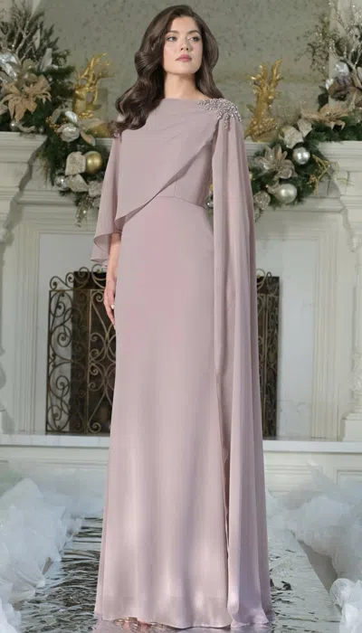 Marsoni Mv1362 Long Formal Beaded Mother Of The Bride Dress In Pink