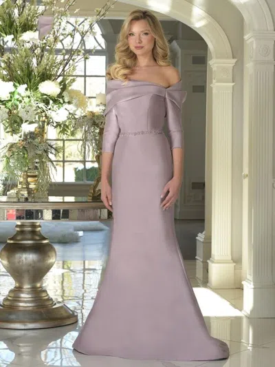 Marsoni Mv1375 Beaded Long Formal Mother Of The Bride Dress In Pink