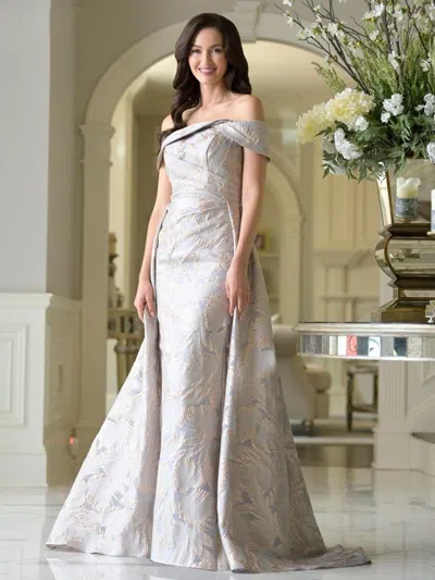 Marsoni Mv1382 Long Formal Pleated Overskit Evening Gown