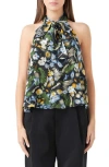 Marsy Floral Chiffon Shell In Multi