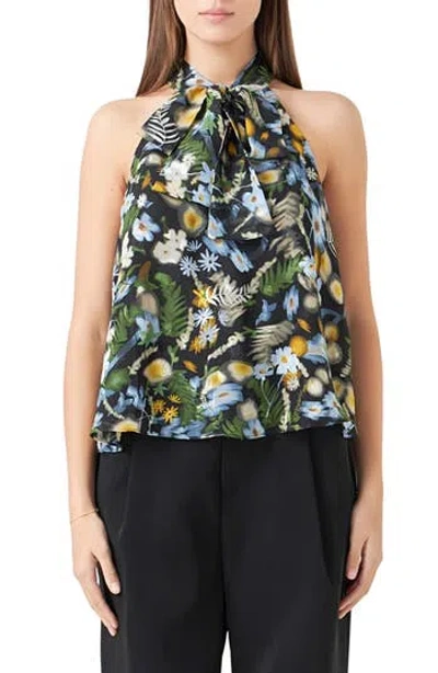 Marsy Floral Chiffon Shell In Multi