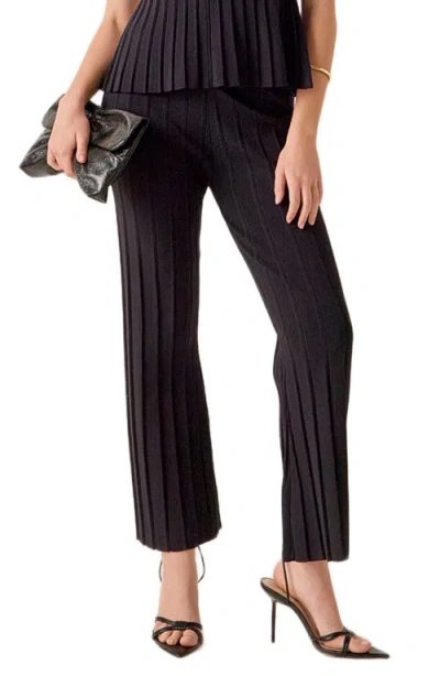 Marsy Rib Sweater Pants In Black