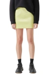 Marsy Satin Miniskirt In Yellow
