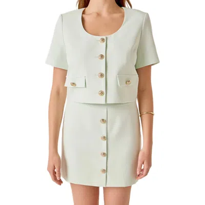 Marsy Short Sleeve Top In Green