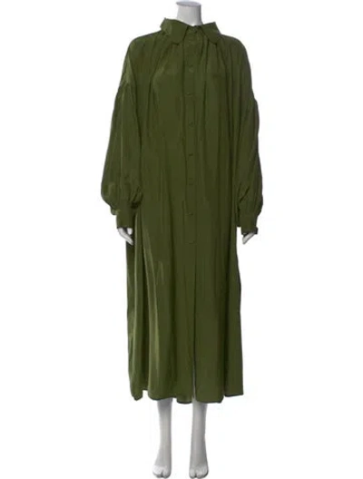 Pre-owned Marta Ferri Long Dress In Green
