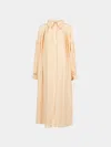 Marta Ferri Martini Silk Long Dress Size: M/l  Abask Luxury Gift In  Cream