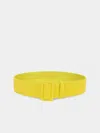 Marta Ferri Wool Crepe Belt Size: S/m  Abask Luxury Gift In  Yellow