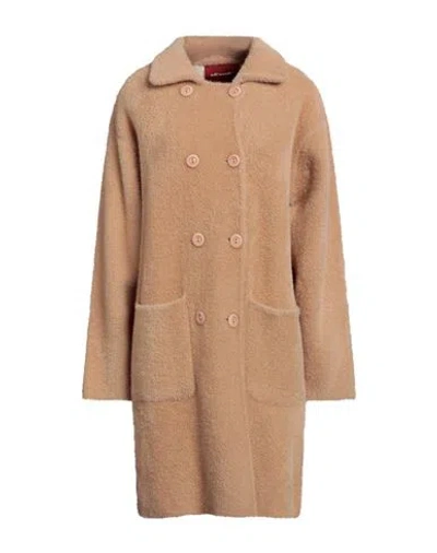 Marta Marzotto Woman Coat Camel Size L Nylon, Polyester In Beige