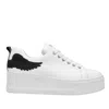 Marte Angels Rise Black Leather Flatform Trainers In Black/white