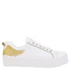 Marte Angels Ii Gold Leather Flatform Trainers In Gold/white