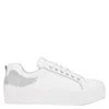 Marte Women's White / Silver Angel's Sneak - Flatform In White With Silver Wing In White/silver