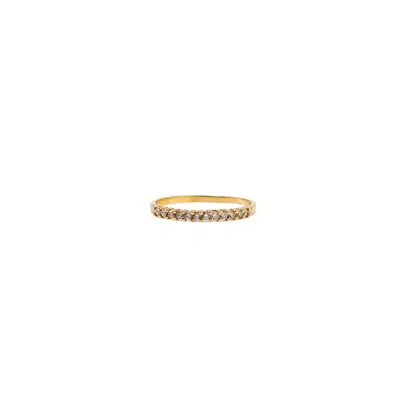 Marteliè Women's Gold Half Alliance Ring With Diamonds