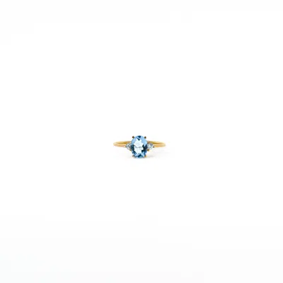Marteliè Women's Gold Topaz Trestle Ring