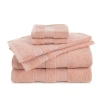 Martex Clean Essentials Solid Low Lint 6-pack Towel Set In Seashell Pink