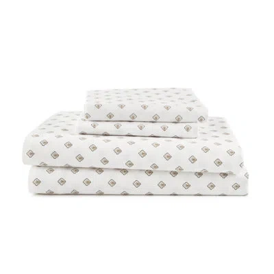 Martex Cotton Polka Dots Sheet Set In Gray