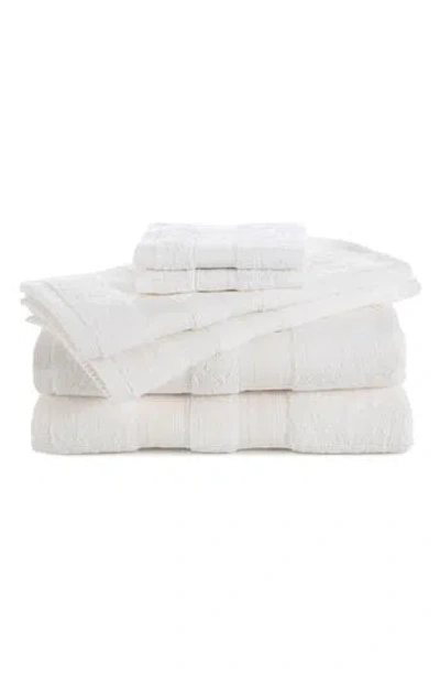 Martex Low Lint 6-pack Bath Towel Set In Cloud White