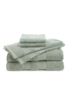 Martex Low Lint 6-pack Bath Towel Set In Moss Green