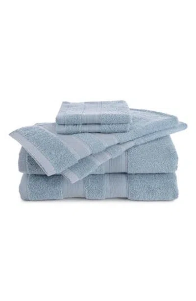 Martex Low Lint 6-pack Bath Towel Set In Sky Blue