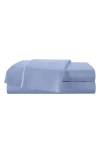 Martex Solid 400 Thread Count Cotton Sateen Sheet Set In Blue