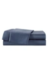 Martex Solid 400 Thread Count Cotton Sateen Sheet Set In Navy