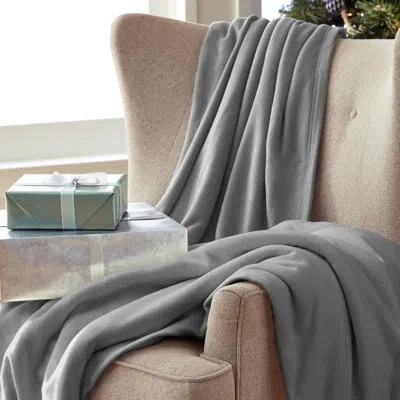 Martex Super Soft Fleece Blanket All Season, Warm, Lightweight, Cozy Throw Blanket In Smoked Pearl