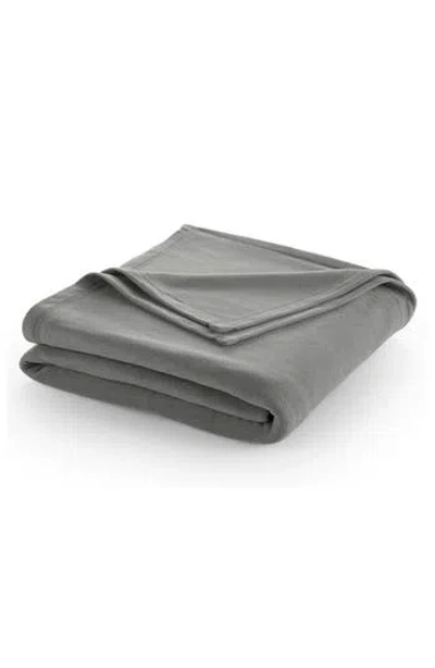 Martex Supersoft Fleece Throw Blanket In Gray
