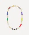 Martha Calvo 14ct Gold-plated Colore Bead Necklace In Gold