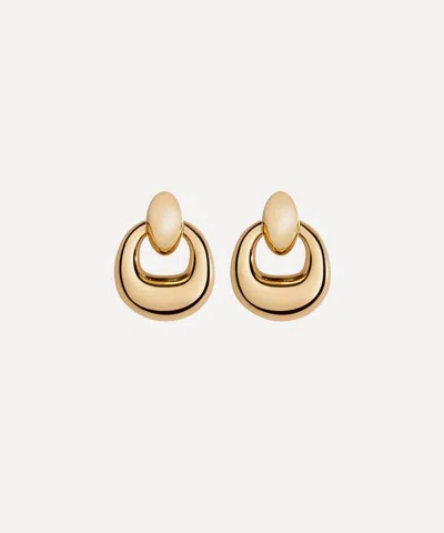 Martha Calvo 14ct Gold-plated Door Knocker Drop Earrings
