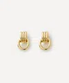 Martha Calvo 14ct Gold-plated Elsa Drop Earrings In Gold