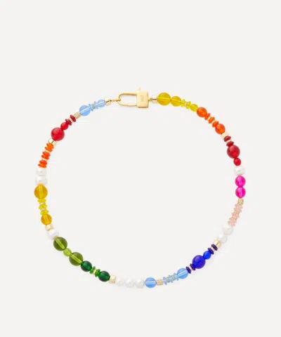 Martha Calvo 14ct Gold-plated Luminous Bead Necklace