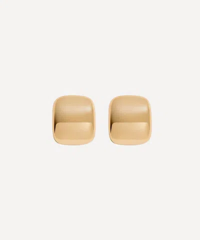 Martha Calvo 14ct Gold-plated Pebble Stud Earrings