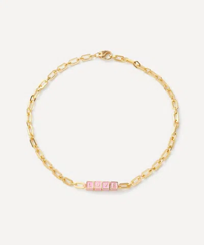 Martha Calvo 14ct Gold-plated Say It Like It Is Love Necklace