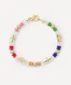 Martha Calvo 14ct Gold-plated Translucence Bead Bracelet In Gold