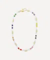 Martha Calvo 14ct Gold-plated Translucence Bead Necklace In Gold