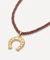 Martha Calvo 14ct Gold-plated Wish Me Luck Pendant Necklace In Gold
